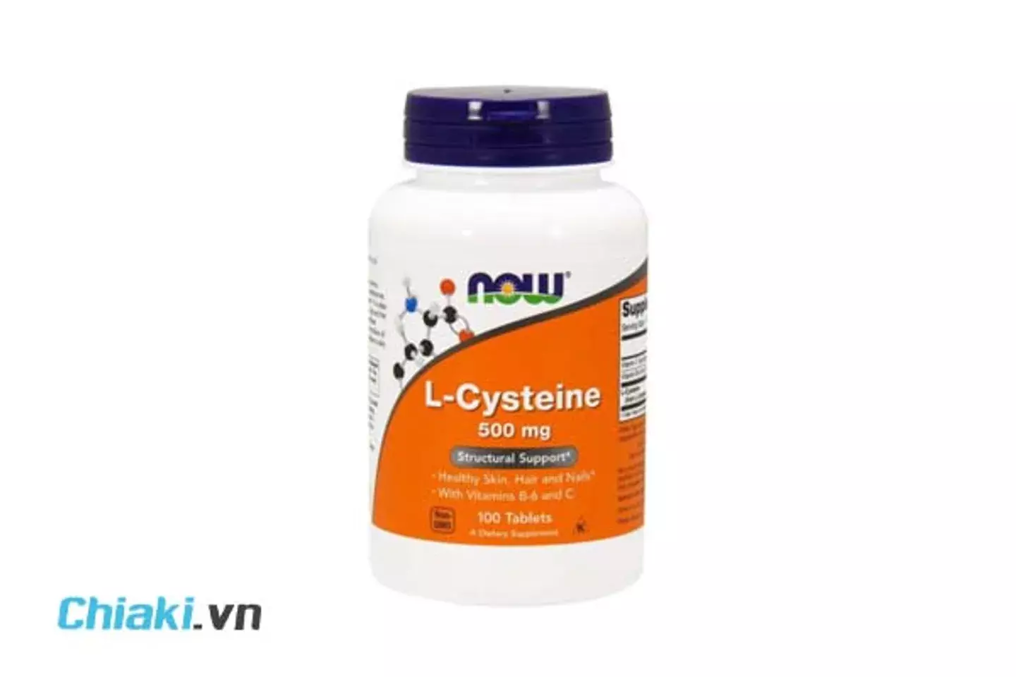 Viên Uống Now L-Cysteine 500mg With Vitamin B-6 & C