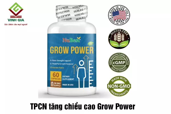 TPCN hỗ trợ tăng chiều cao Grow Power nổi tiếng thế giới