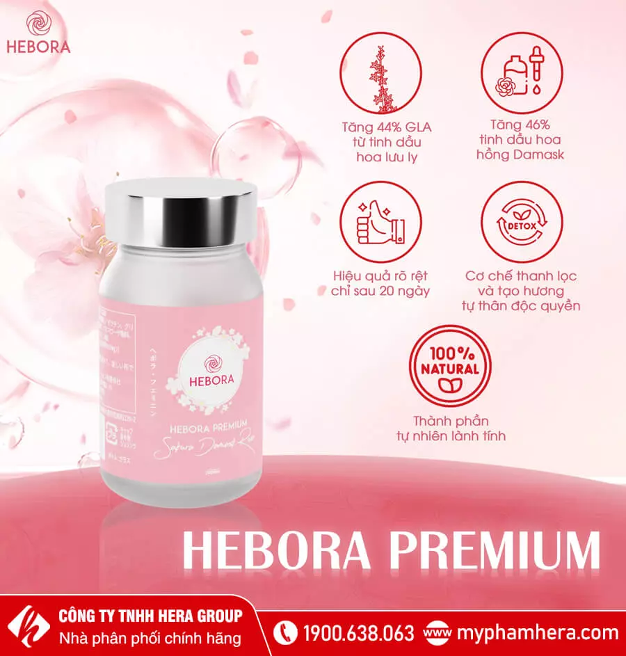 công dụng viên uống Hebora Premium mới
