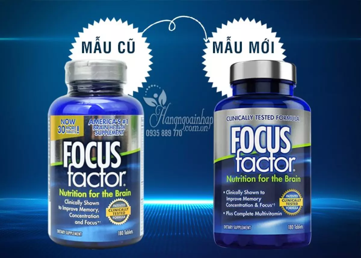Viên Uống Bổ Não focus factor nutrition for the brain 180 viên