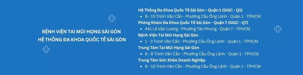 Thông tin liên hệ Tai Mũi Họng Sài Gòn