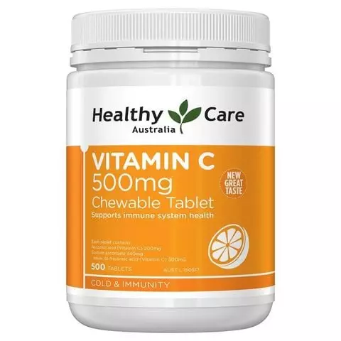 Viên nhai Vitamin C Healthy Care Chewable Tablet 500mg