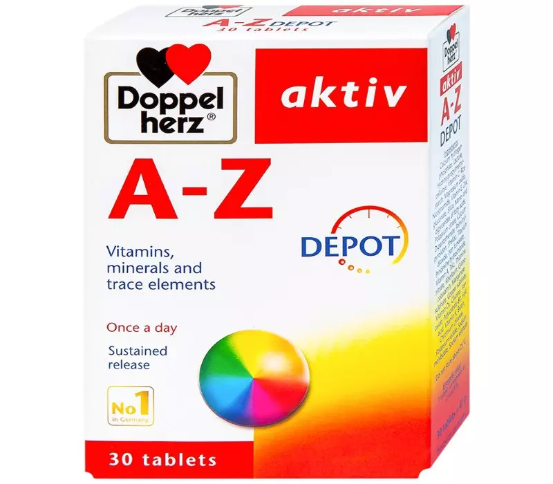 Vitamin tổng hợp Đức A - Z Depot Doppelherz cho cả gia đình