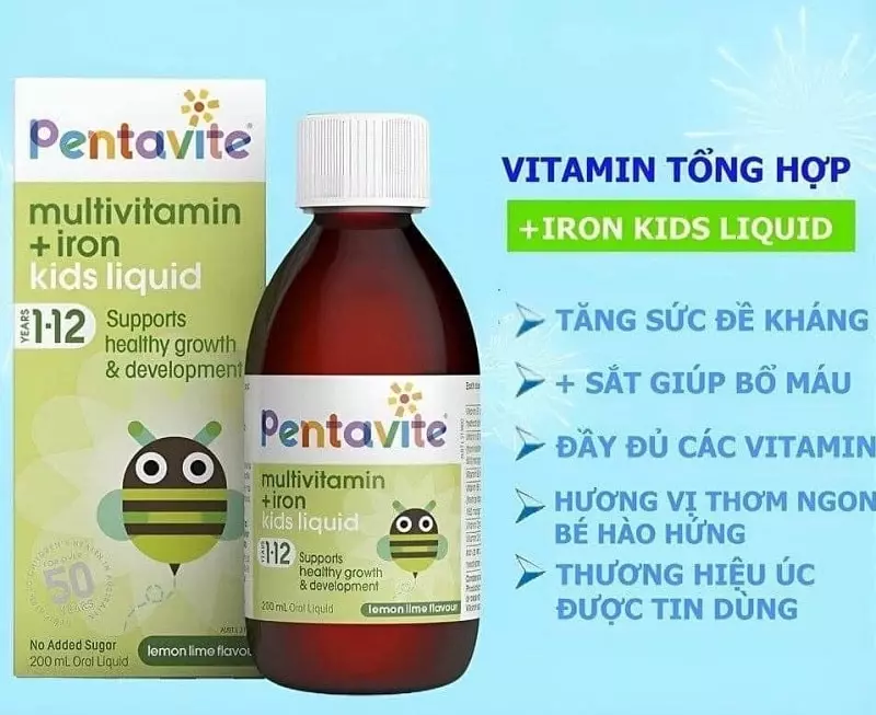 Siro Vitamin Pentavite Multivitamin + Iron Kids Liquid