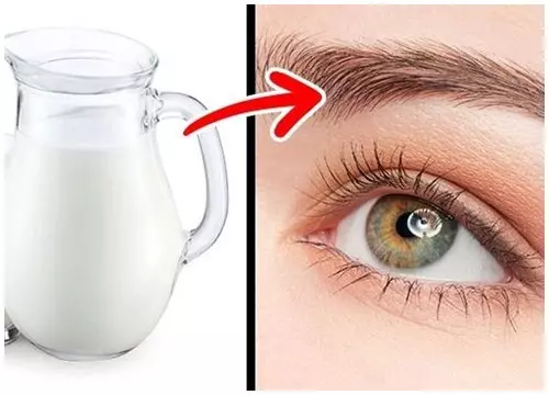 cách làm lông mày rậm bằng sữa